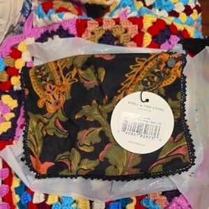 Spell Renew Etienne Black Floral Coin Purse